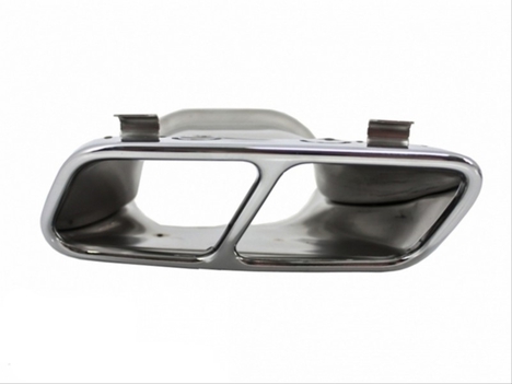 MERCEDES W176 16-18 A45 DIFUZOR &amp; EGZOZ SETI (PARLAK SIYAH) - SILVER EGZOZ ILE (AMG PAKET İÇİN )
